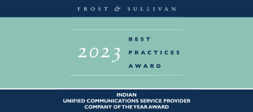 Frost &#038; Sullivan 2023 Indian &#8211; Unified Communications Service Provider Company Of The Year Award